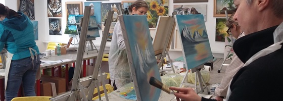 neukoelln Ölmalerei im Stil von Bob Ross ® Atelier Weile in Berlin-Oberschöneweide