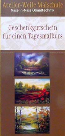 Gutschein_01 Ölmalerei im Stil von Bob Ross ® Atelier Weile in Berlin-Oberschöneweide